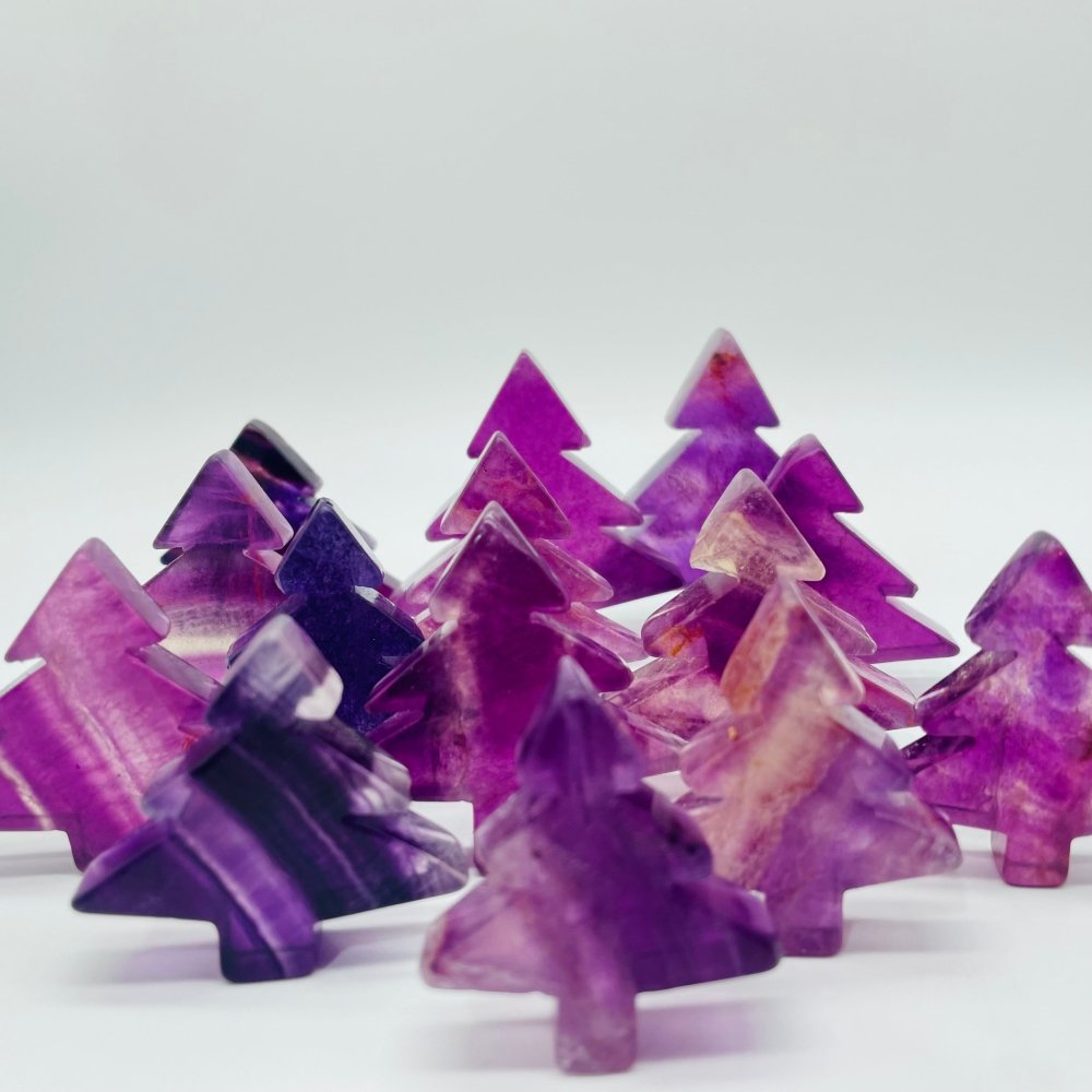 Dark Purple Fluorite Pine Tree Christmas Tree Wholesale -Wholesale Crystals
