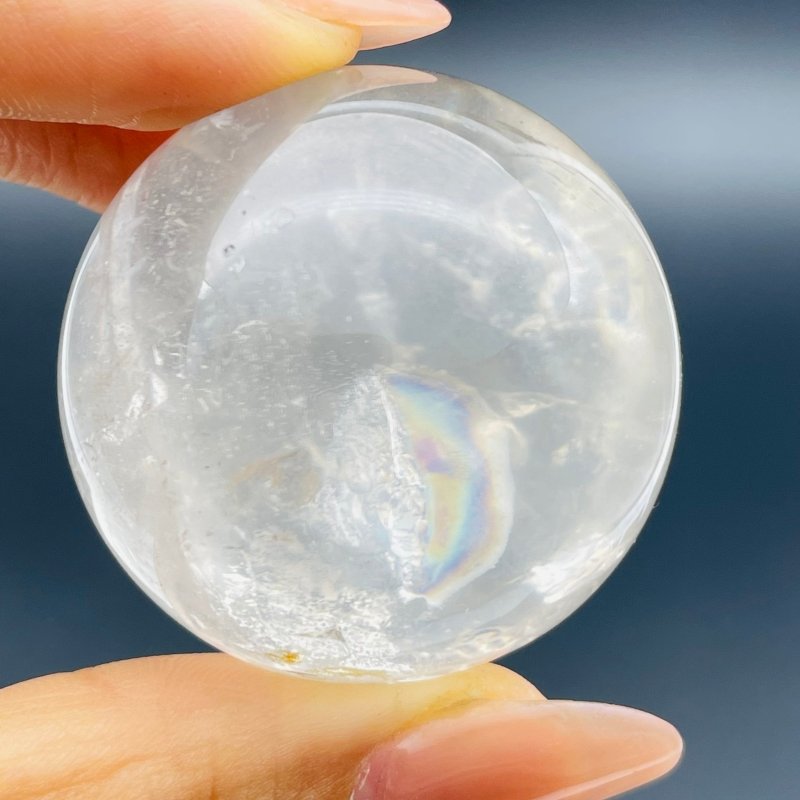 Enhydro Quartz With Rainbow Sphere Moving Bubble -Wholesale Crystals