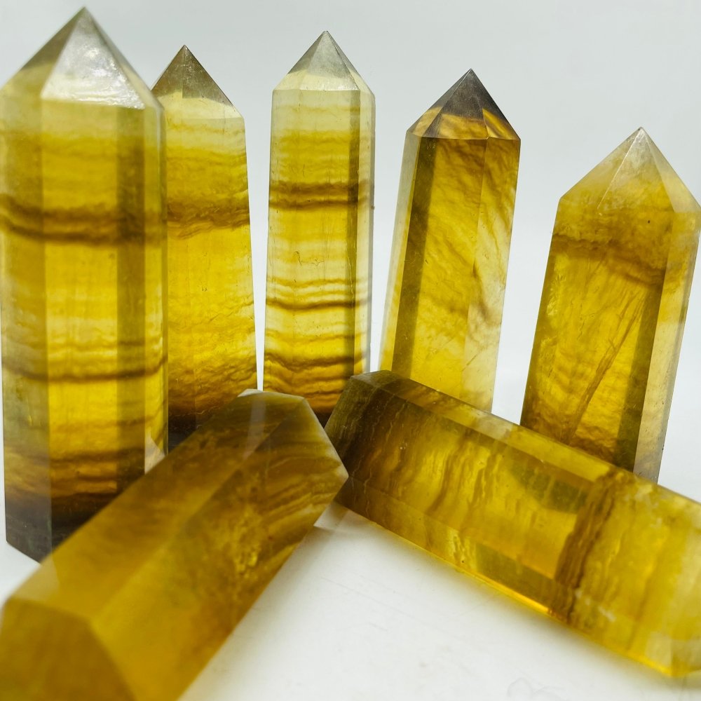 Fat Yellow Fluorite Tower Points Wholesale -Wholesale Crystals