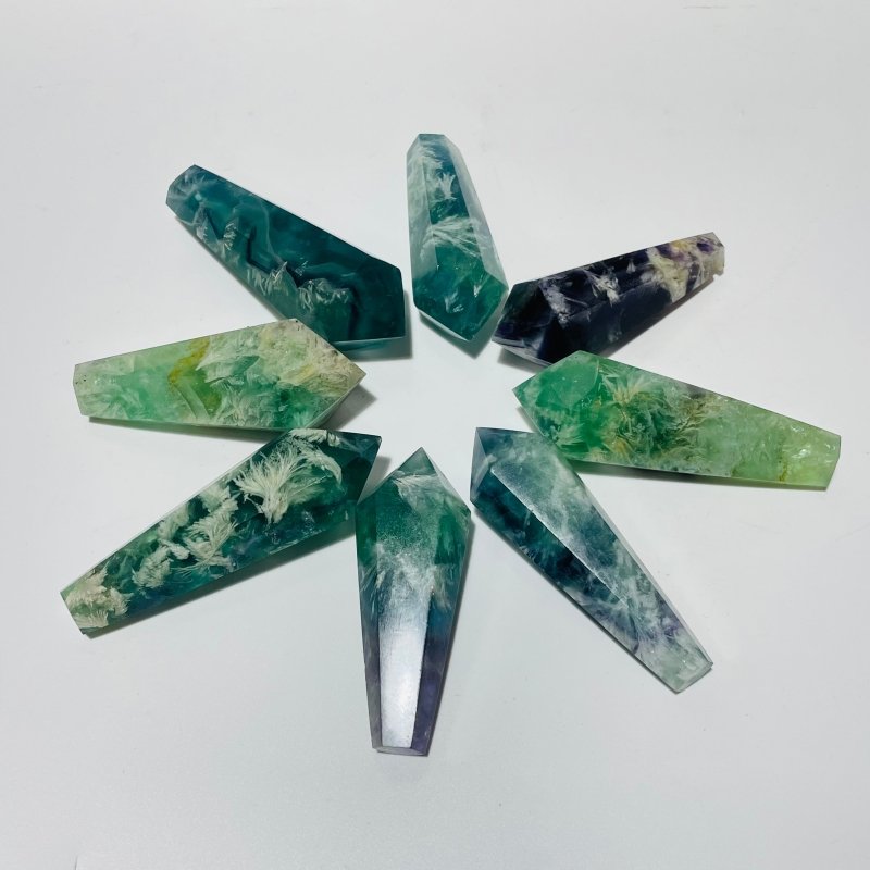 Feather Fluorite Scepter Point Magic Wand Wholesale 2.3-4inch -Wholesale Crystals