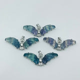 Fluorite Bat Carving Pendant Halloween Stone Bat Wholesale -Wholesale Crystals
