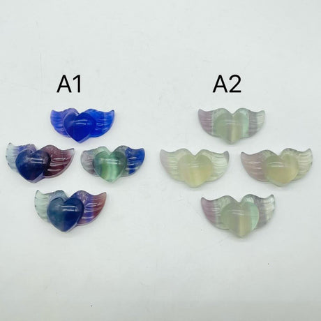 Fluorite Heart Wing Carving Wholesale -Wholesale Crystals