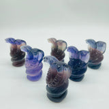 Fluorite Snake Cobra Double Head Carving Wholesale -Wholesale Crystals