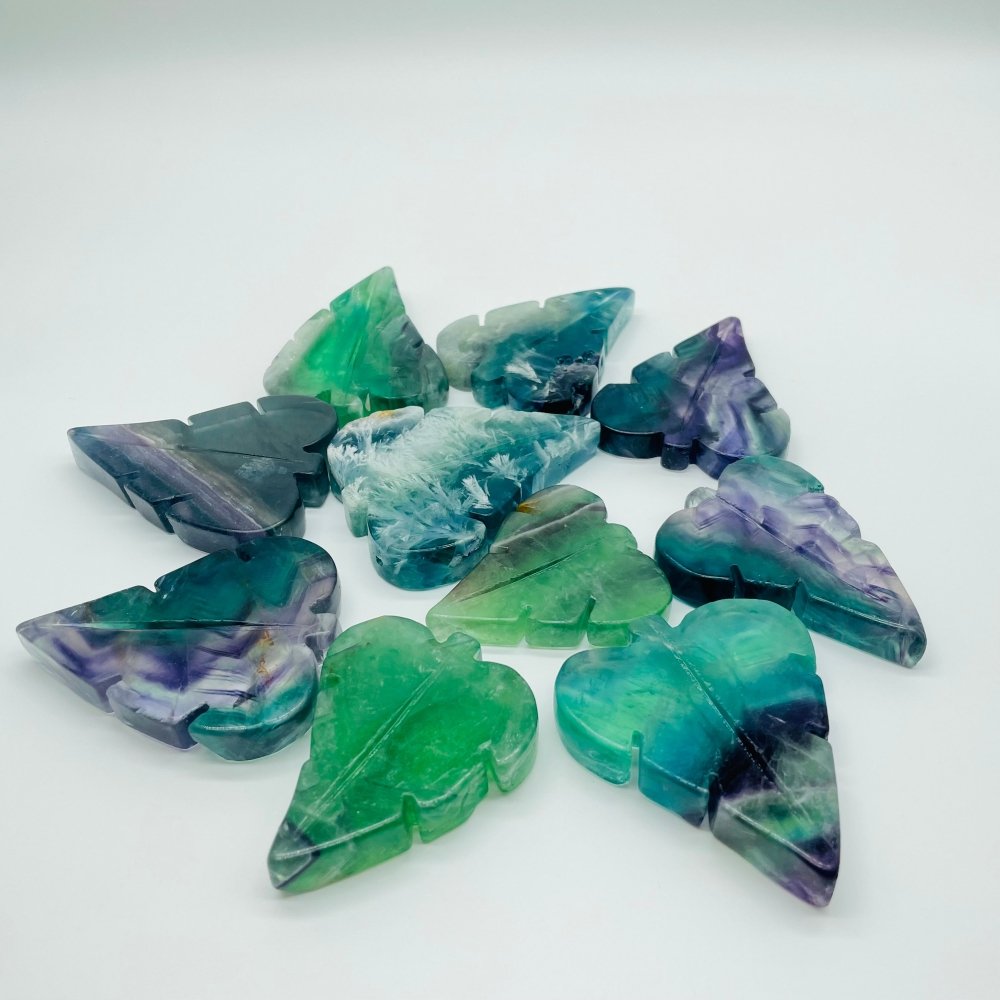 Fluorite Tree Leaf Carving Wholesale -Wholesale Crystals