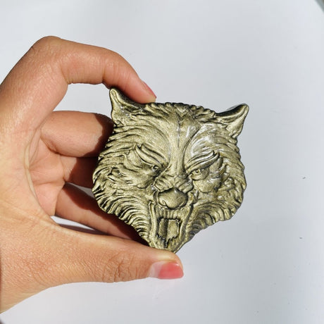 Gold Sheen Obsidian Carving Lion Wholesale -Wholesale Crystals