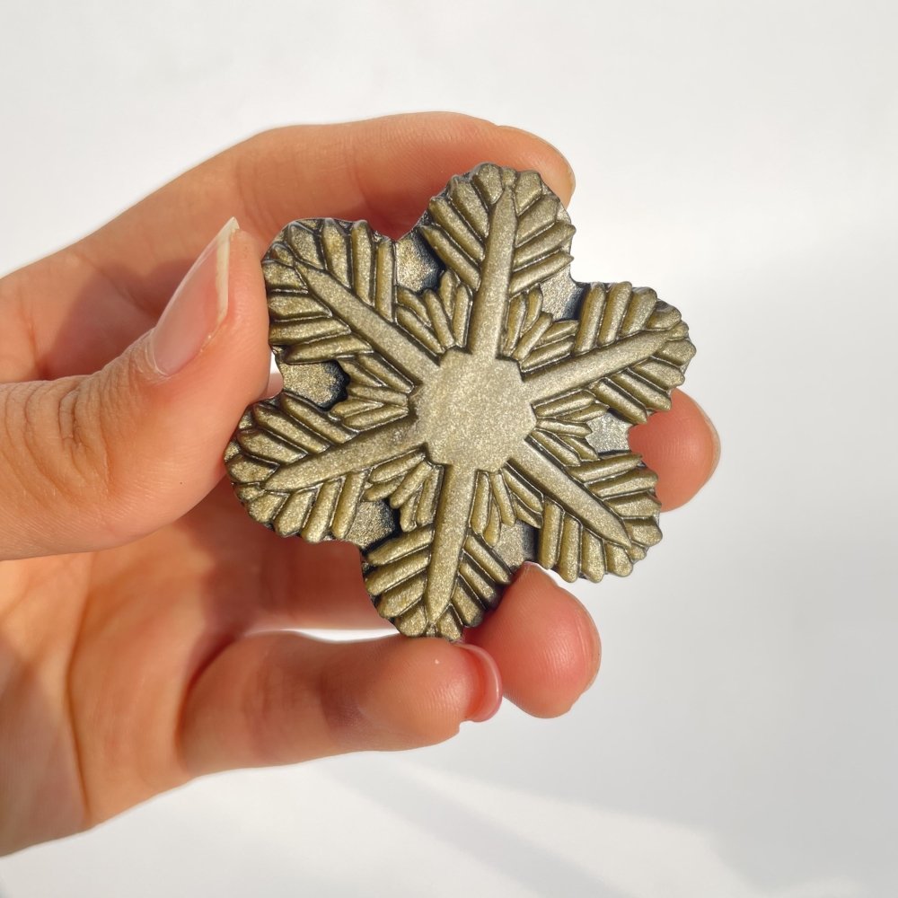 Gold Sheen Obsidian Snowflake Carving Wholesale -Wholesale Crystals