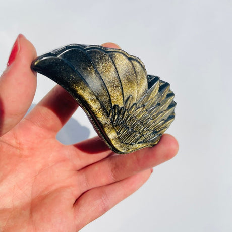 Gold Sheen Obsidian Wing Carving Wholesale -Wholesale Crystals