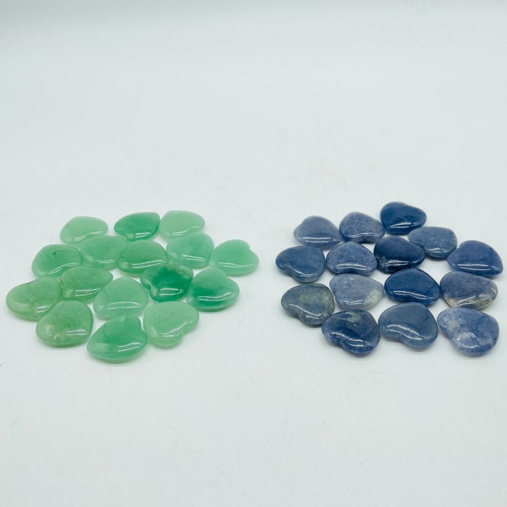 Green & Blue Aventurine Heart DIY Pendant Wholesale -Wholesale Crystals