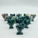 Green Moss Agate Angel Carving Wholesale -Wholesale Crystals