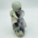 Green Sakura Flower Agate Beetle Skull Carving -Wholesale Crystals