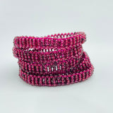 Handwoven Beads Crystal Bracelet Wholesale Rutile Purple Garnet - Wholesale Crystals