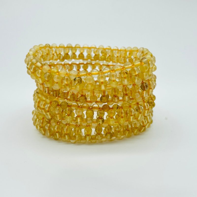 Handwoven Beads Crystal Bracelet Wholesale Rutile Purple Garnet - Wholesale Crystals