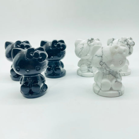 Hello kitty Carving Obsidian Howlite Wholesale -Wholesale Crystals