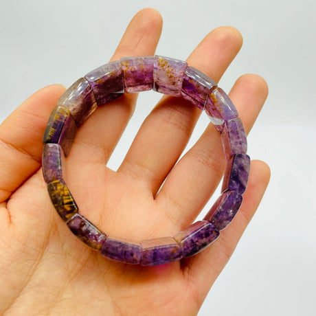 High Grade Amethyst Cacoxenite Super7 Bracelet (HGUB07) -Wholesale Crystals