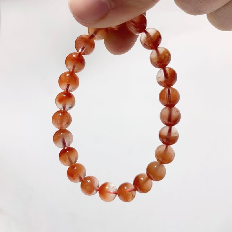 High Grade Natural Red Rabbit Hair Quartz Bracelet(HGUB13) -Wholesale Crystals
