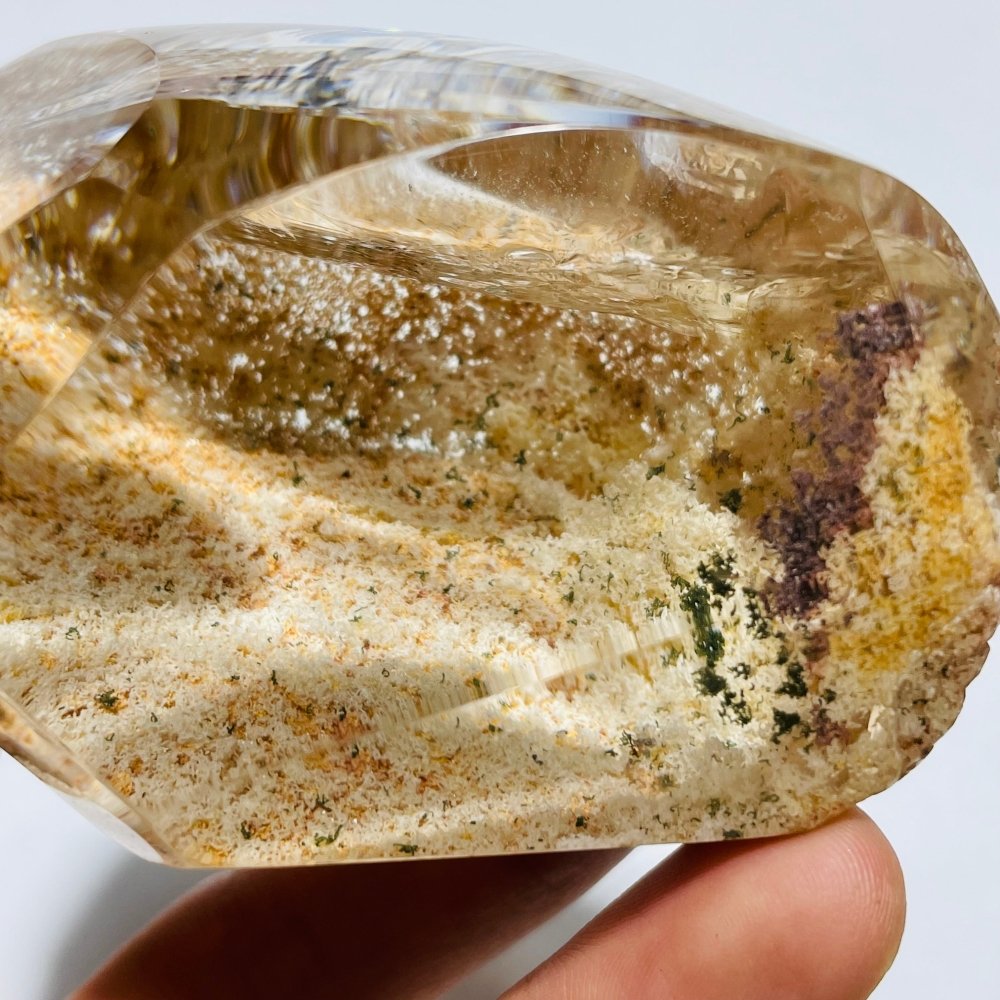 High Grade Orange Garden Quartz Lodolite With Rainbow -Wholesale Crystals