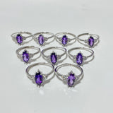High Quality Amethyst Cut Faceted S925 Sterling Silver Ring Wholesale - Wholesale Crystals