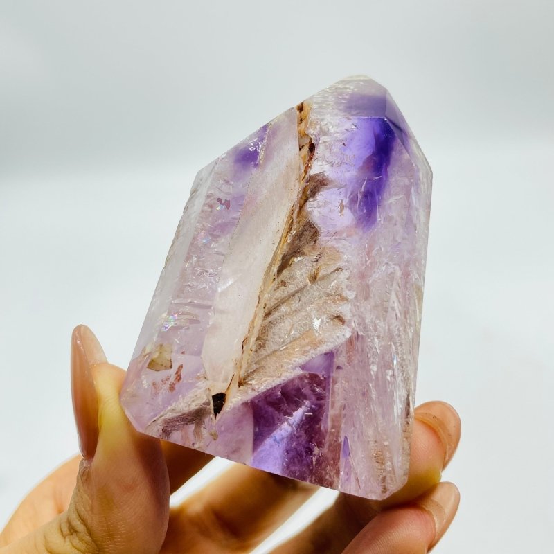 High Quality Amethyst Enhydro Quartz Tower With Moving Bubble -Wholesale Crystals