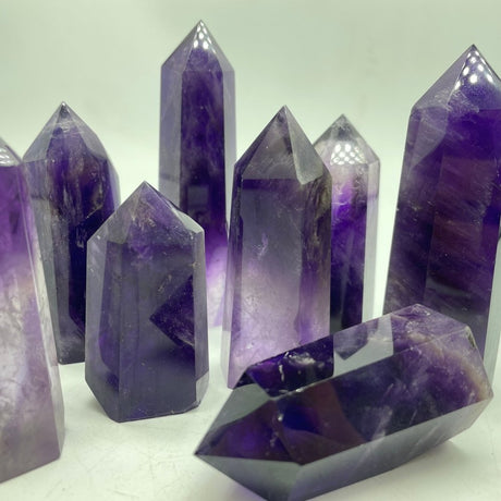 High Quality Deep Purple Amethyst Tower Point Wholesale -Wholesale Crystals
