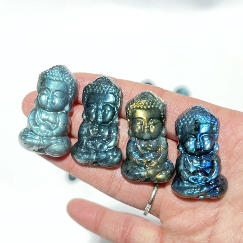 High Quality Labradorite Baby Buddha Carving Wholesale - Wholesale Crystals