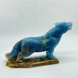High Quality Large Blue Onyx Wolf Carving -Wholesale Crystals