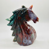 High Quality Ocean Jasper Unicorn Carving -Wholesale Crystals