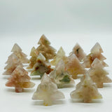 High Quality Sakura Agate Christmas Tree Carving Crystals Wholesale -Wholesale Crystals