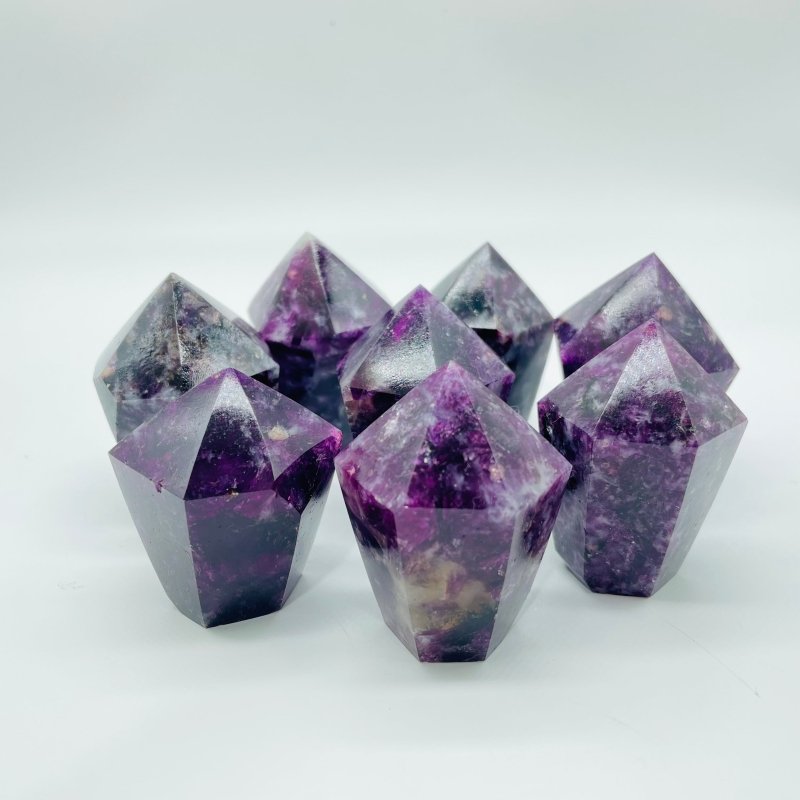 High Quality Spark Lepidolite CupCake Shape Points Wholesale -Wholesale Crystals