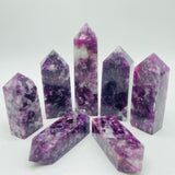 High Quality Spark Lepidolite Four-Sided Tower Points Wholesale -Wholesale Crystals