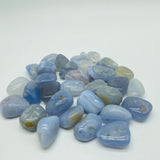High Quality Stripe Blue Chalcedony Tumbled Wholesale -Wholesale Crystals