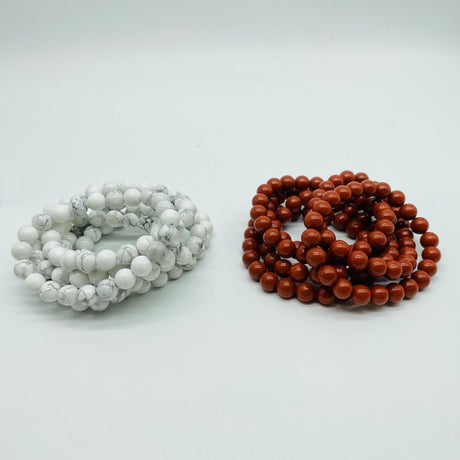 Howlite & Red Jasper Bracelet Wholesale -Wholesale Crystals