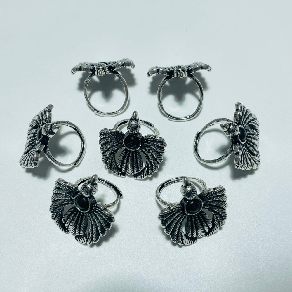 Hypersthene Stone Feather Ring Wholesale -Wholesale Crystals