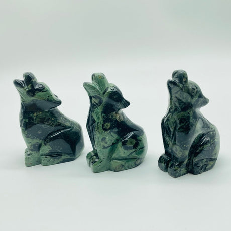 Kambaba Jasper Wolf Carving Wholesale -Wholesale Crystals