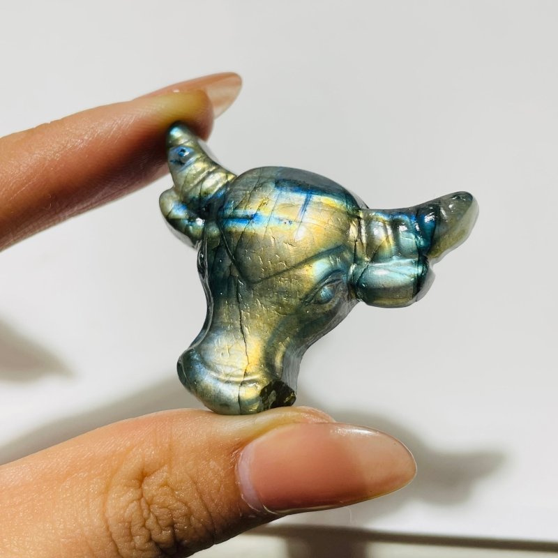 Labradorite Bull Head Carving Wholesale -Wholesale Crystals