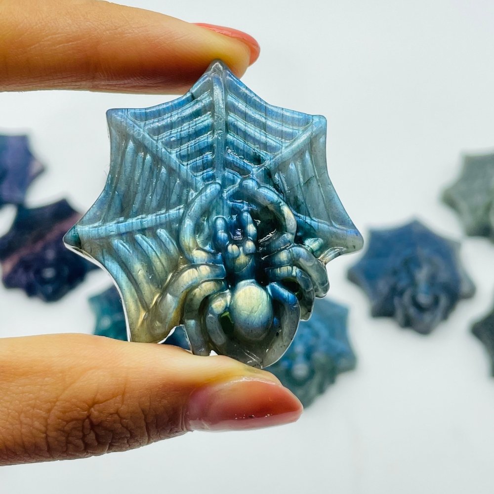 Labradorite Fluorite Spider Carving Wholesale -Wholesale Crystals