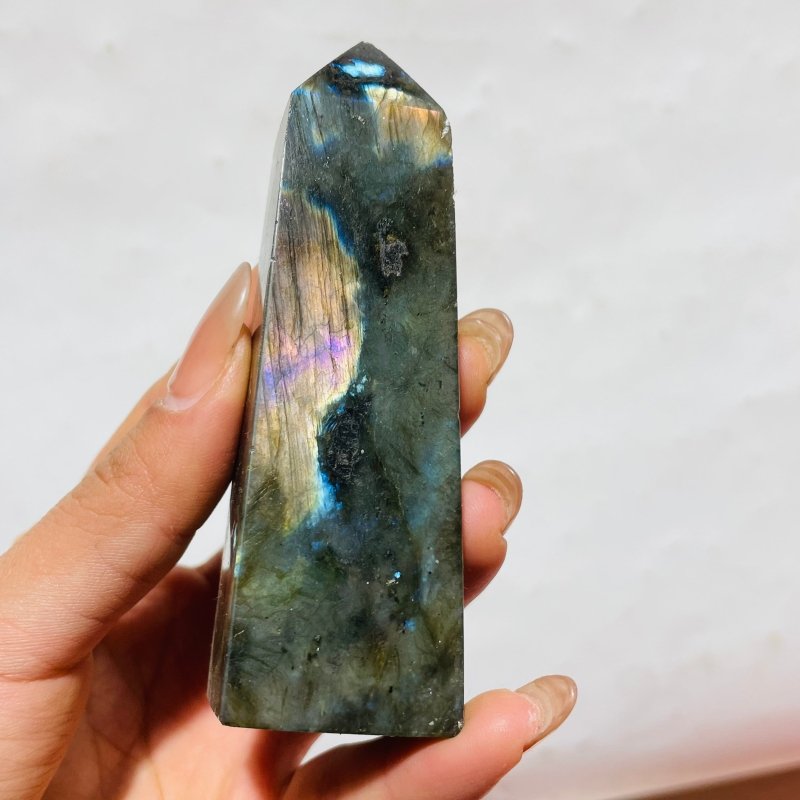 Labradorite Four - Sided Tower Point Wholesale - Wholesale Crystals