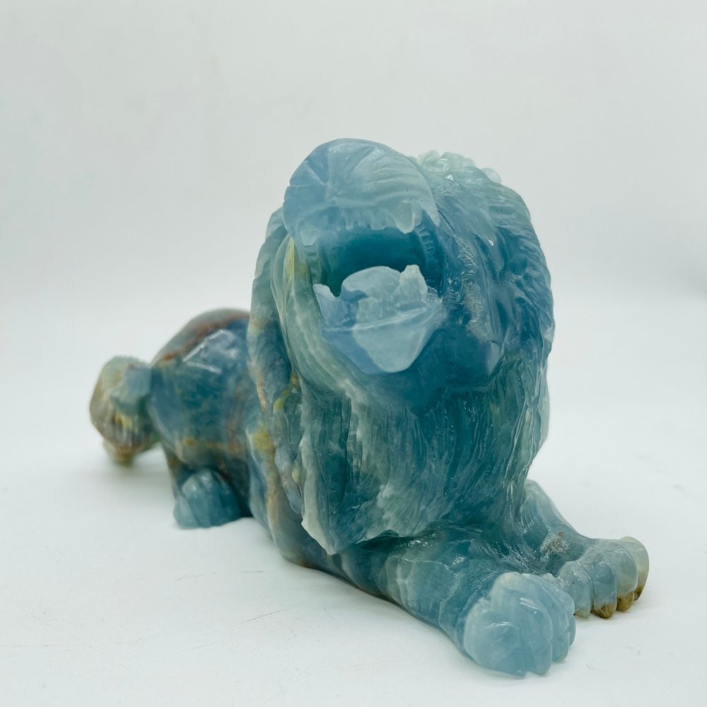 Large Blue Onyx Lion Carving -Wholesale Crystals