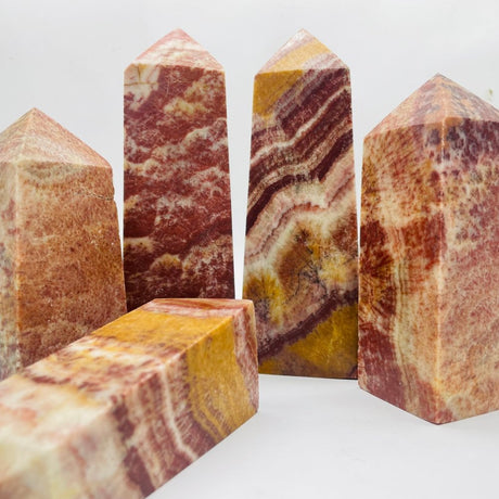 Large Fat Red Dali Jasper Four-Sided Tower Point Wholesale -Wholesale Crystals