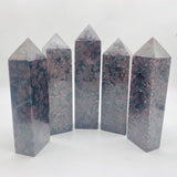 Large Garnet Mixed Astrophyllite Four-Sided Tower Point Wholesale -Wholesale Crystals