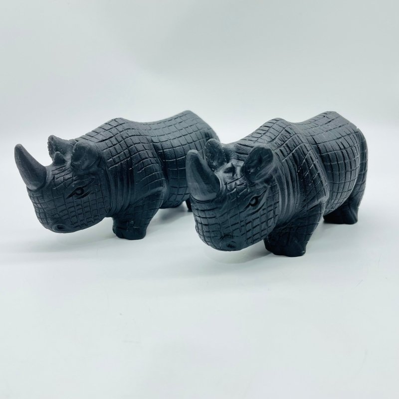 Large Obsidian Rhino Carving Wholesale -Wholesale Crystals