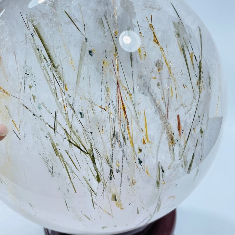 Large Rare Clear Quartz With Mica High Quality Sphere - Wholesale Crystals