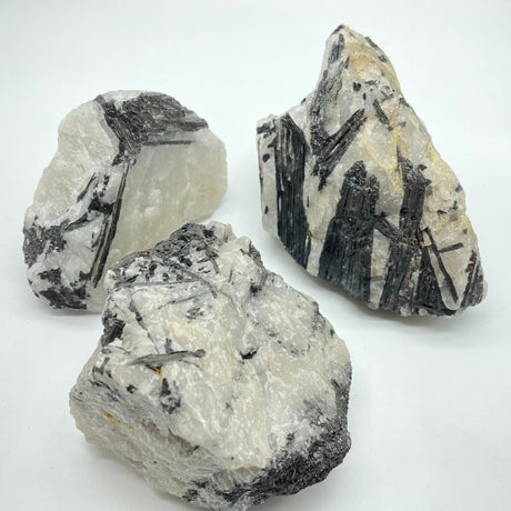 Large Raw Black Tourmaline With Quartz -Wholesale Crystals