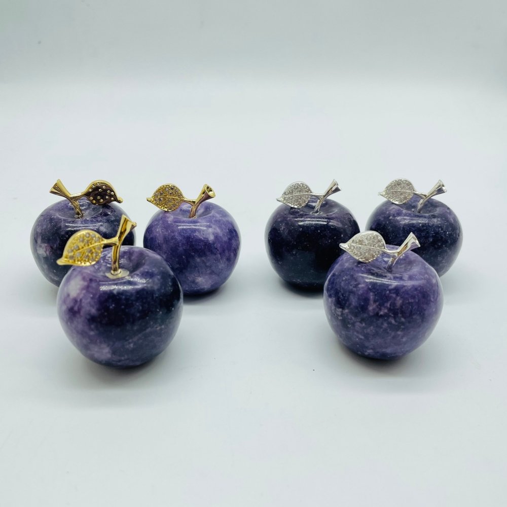 Lepidolite Apple Carving Wholesale -Wholesale Crystals