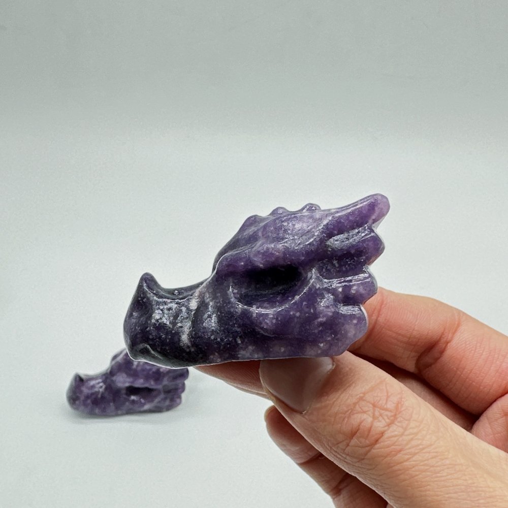 Lepidolite Dragon Head Carving Wholesale -Wholesale Crystals