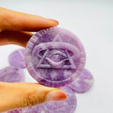 Lepidolite Evil Eye Carving Wholesale -Wholesale Crystals