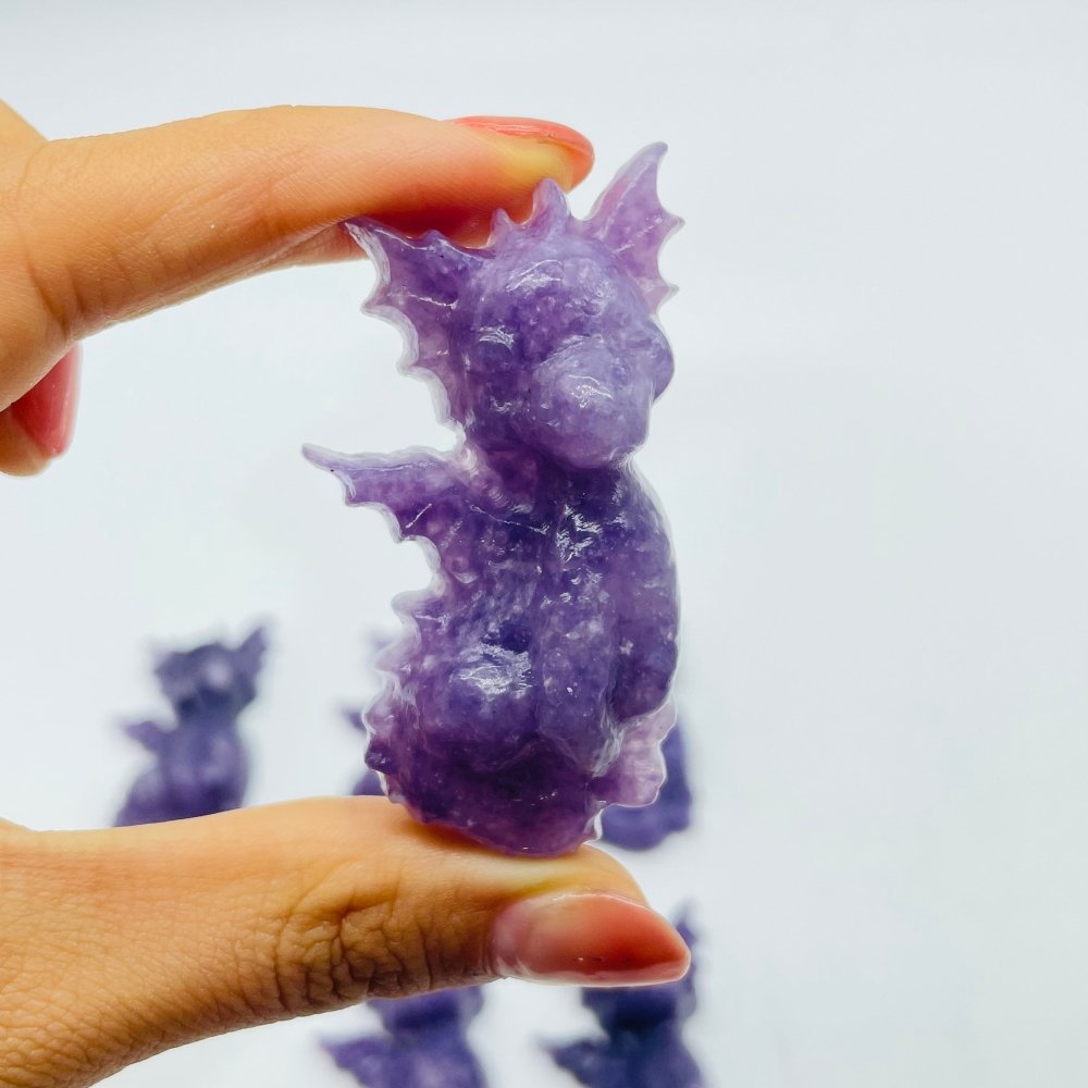 Lepidolite Garden Baby Dragon Carving Wholesale -Wholesale Crystals