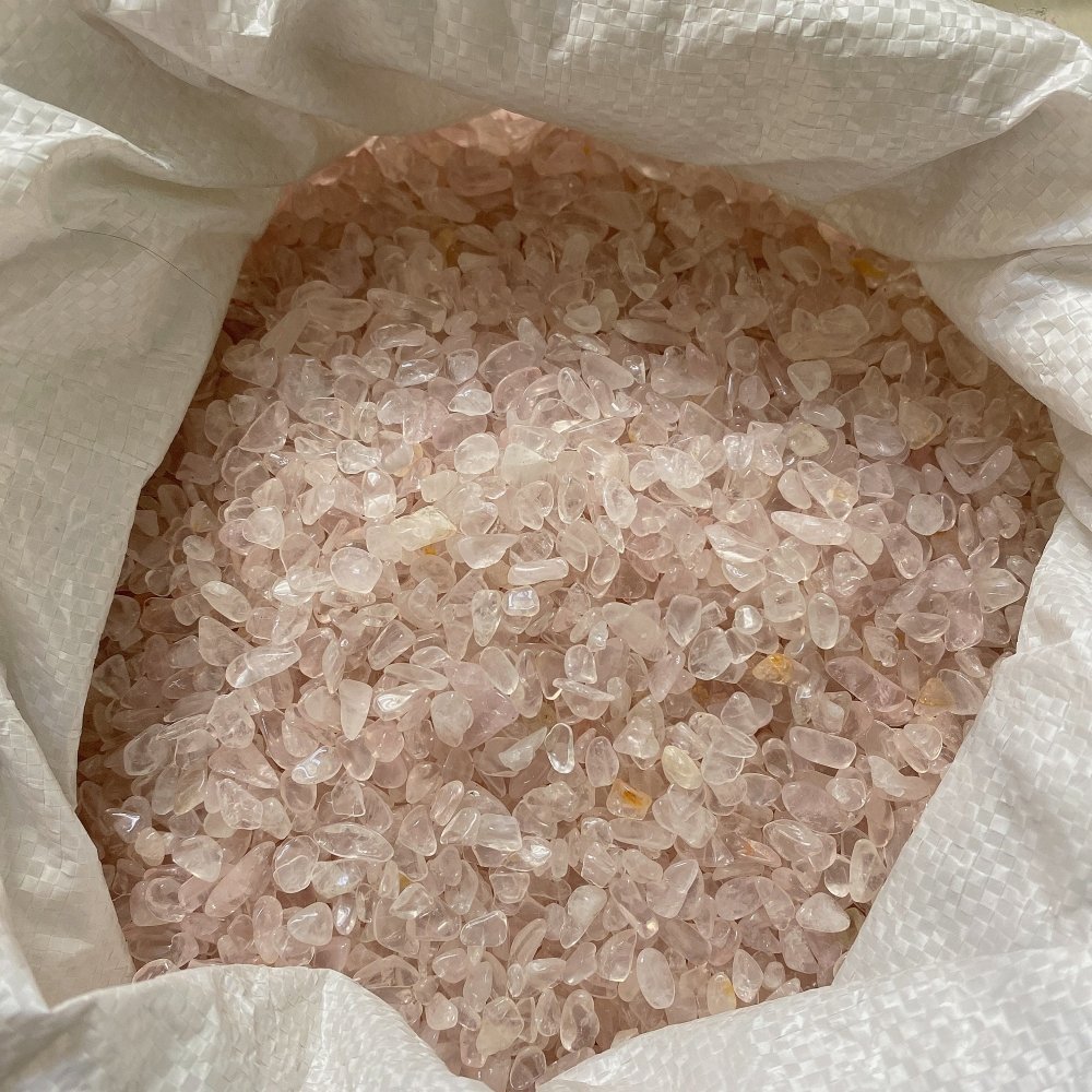 Light Pink Rose Quartz Stone Crystal Chips Gravel Wholesale -Wholesale Crystals