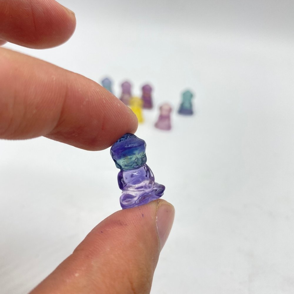Mini Baby Buddha Rainbow Fluorite Carving Wholesale -Wholesale Crystals