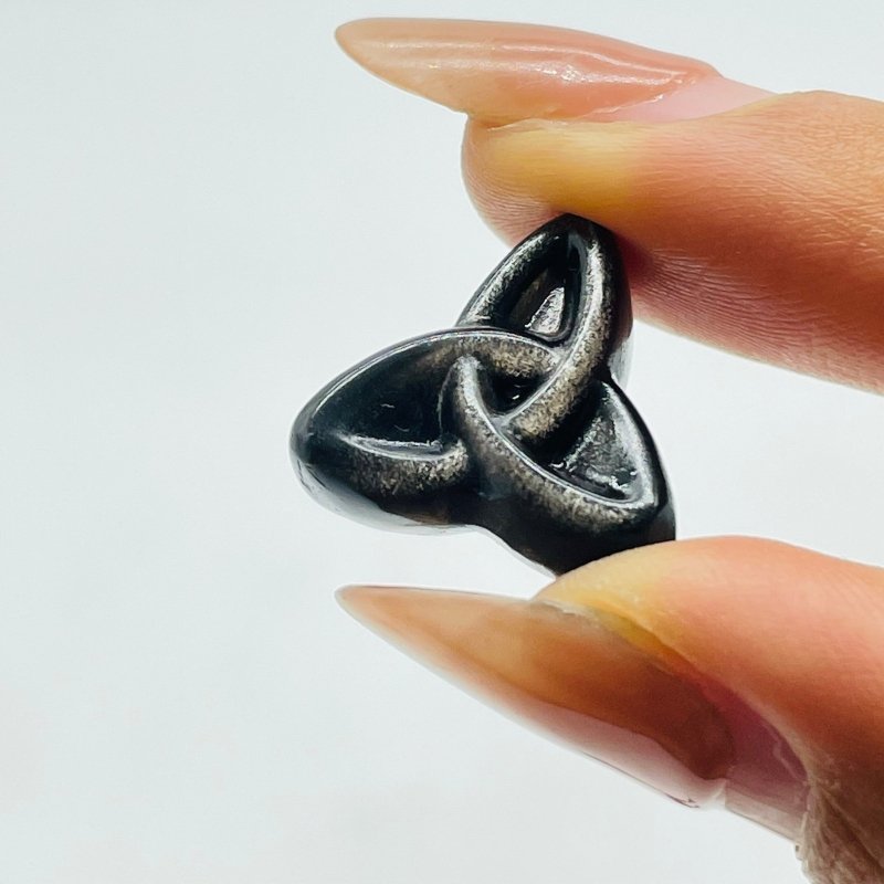 Mini Black Obsidian Triangle Circle Wholesale - Wholesale Crystals