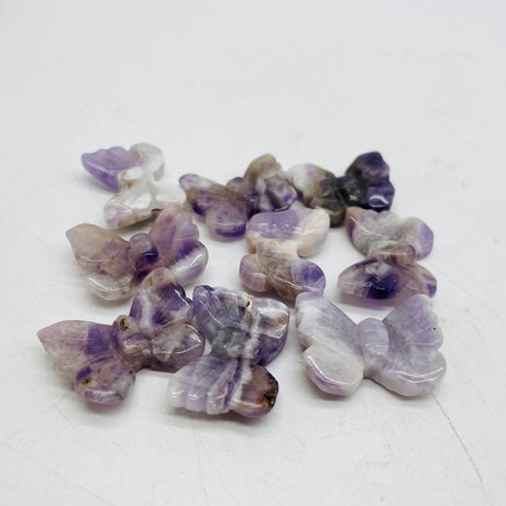 Mini Butterfly Chevron Amethyst & Rose Quartz Carving Animal Wholesale -Wholesale Crystals